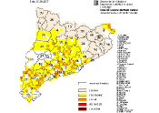 mapa catalunya risc incendi foc bosc forestals flames comarques