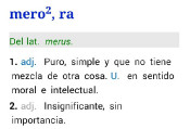 La captura que ha adjuntat Ahora Madrid amb la definició de 'mero'