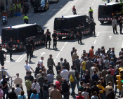 manifestació urbana guàrdia mossos