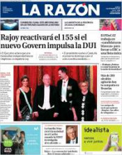 Portada de La Razón el 7 de novembre