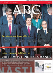 La portada de l'ABC, aquest dissabte
