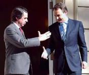 Aznar i Zapatero a Moncloa