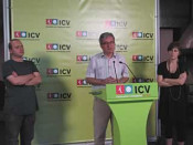 Els líders d'EPM i ICV en roda de premsa