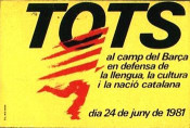 Cartell del primer acte massiu de La Crida al Camp Nou