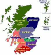 Escòcia, mapa