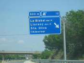 ap-2 autopista cartell senyal lleida