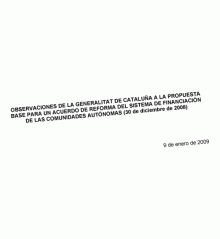 esmena a la totalitat, document solbes, document castells, observacions, finançament
