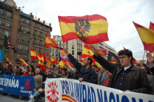manifestació falange ultradreta ultres feixistes feixista