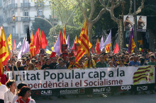 Diada, esquerra independentista, cup, cajei, maulets, manifestació, endavant