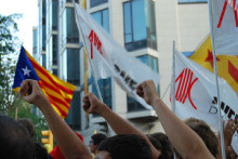 manifestacio onze setembre diada catalunya barcelona estelades independencia 