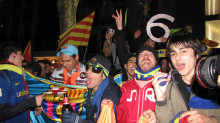 Barça, Canaletes, 6 Copes, celebració