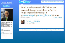 Twitter, Duran i Lleida