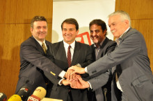 Alfons López Tena, Joan Laporta, Uriel Bertran, Toni Strubell, Solidaritat Catalana