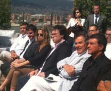 Alfons López Tena, Uriel Bertran, Anna Arqué, Àlex Fenoll, Joan Laporta, Solidaritat