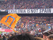 seleccio catalana catalunya futbol camp nou aficio grada 
