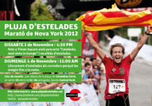 Cartell d'anunci de la 'Pluja' d'estelades a la Marató de Nova York