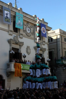 El pilar de 8 dels Castellers de Vilafranca.