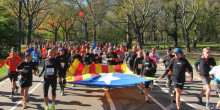 Estelada al Central Park a Nova York en una marató alternativa
