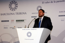 El president d'ERC, Oriol Junqueras, al fòrum Tribuna Barcelona