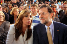 Rajoy i Camacho a l'acte de Girona amb molt poc públic
