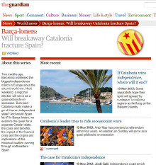 Especial a The Guardian sobre les eleccions catalanes i la independència