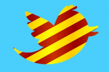 Icona de twitter amb la senyera. #twitterencatalà va ser 'trending topic' a l'Estat