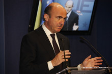 El ministre espanyol d'Economia i Competitivitat, Luis De Guindos, a Brussel·les, en una imatge d'arxiu