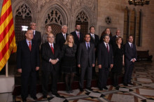 Els 12 consellers del nou Govern amb el president de la Generalitat, Artur Mas.
