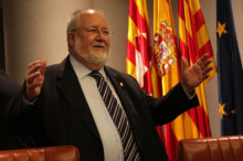 El president de la Diputació, Salvador Esteve, el dijous 31 de gener del 2012 durant el ple de la Diputació.