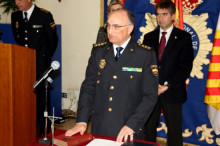 El cap de la policia estatal a Catalunya, Agustín Castro, durant la jura del seu càrrec el gener del 2012.