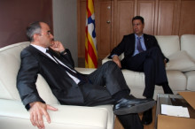 L'alcalde de Badalona, Xavier Garcia Albiol, i el portaveu de CiU, Ferran Falcó.