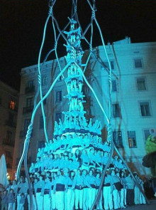 L'espectacular 4 d'11 dels Castellers de Sants