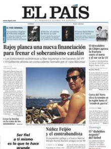 portada de El País d'aquest diumenge