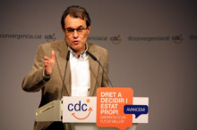 El president de la Generalitat, Artur Mas, en un moment de la seva intervenció a l'acte