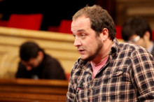 David Fernàndez (CUP) durant la sessió de control al president, al Parlament de Catalunya, dimecres 24 d'abril