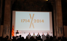El Saló de Sant Jordi del Palau de la Generalitat ha acollit aquest dissabte la presentació de la Commemoració del Tricentenari dels fets del 1714.