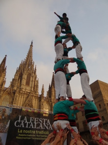 Els Castellers tenen una presència destacada a la Festa Catalana
