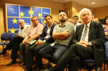 Ernest Maragall, Fabian Mohedano, Bernat Joan i Ferran Mascarell, a l'ante 'Junts a Europa' per una candidatura catalanista única per a les properes eleccions al Parlament Europeu.