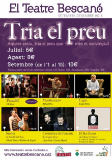 Cartell "Tria el Preu", Teatre de BEscanó