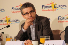 Jordi Martí, president del grup municipal del Partit dels Socialistes de Catalunya (PSC) a Barcelona, durant l'esmorzar del Fórum Europa Tribuna Catalunya del passat 10 de juliol.
