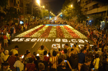 Estelada de llum construïda a Gràcia