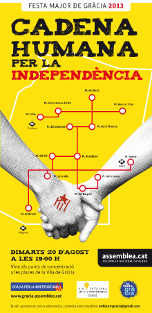 Cartell de la cadena humana de Gràcia