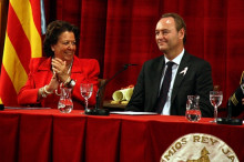 El president de la Generalitat Valenciana, Alberto Fabra, i l'alcaldessa de València, Rita Barberá