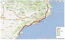 Mapa d'ocupació actual de la Via Catalana
