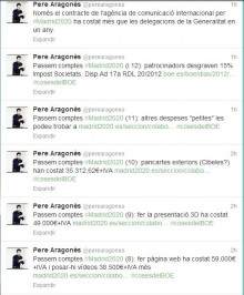 Captura del twitter del diputat republicà Pere Aragonès