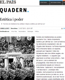 Captura de l'article amb la foto del dIari El País