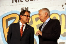 El president de la Generalitat, Artur Mas, i el president de Cecot, Antoni Abad
