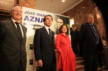 Josep Piqué, José María Aznar, Ana Botella i José María Fidalgo, a la presentació del llibre de l'expresident espanyol