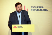 El president d'ERC, Oriol Junqueras, a la jornada 'Els Ajuntaments d'ERC en el Procés d'Independència' celebrada a Arenys de Munt