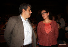 El Conseller Francesc Homs i Marta Rovira a l'acte d'Olesa de Montserrat